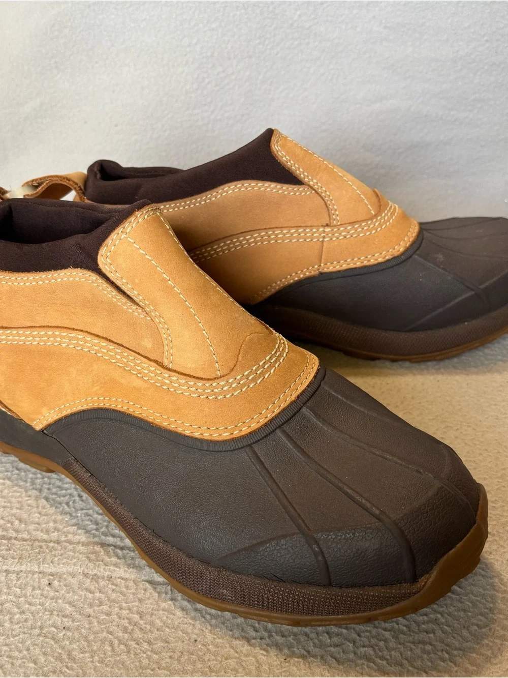 L.L. Bean 11.5 Men's Storm Chaser Slip-On Duck Boots Weather-Resistant Shoes